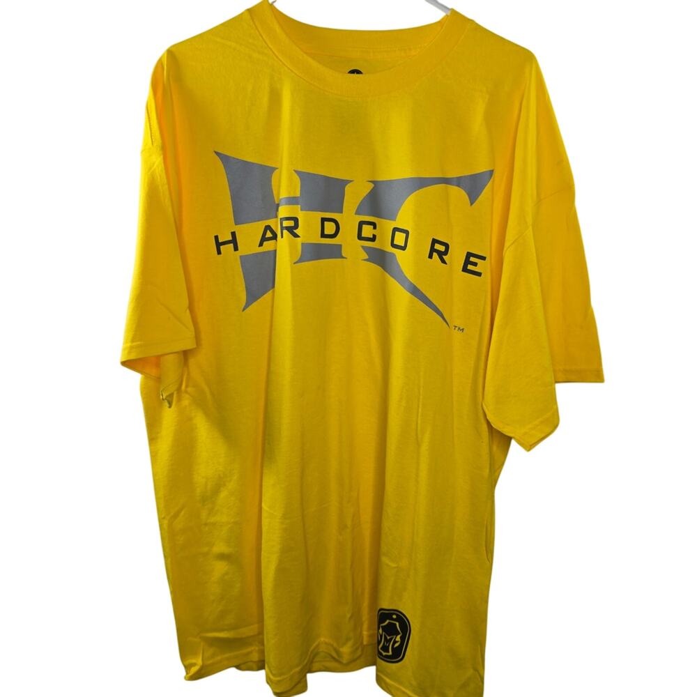 HardCore Brands Yellow HC Logo Waterfowl Hunting T-shirt Size XXL